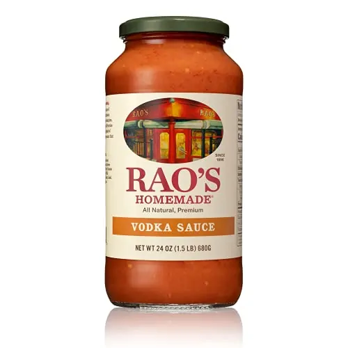 Sauce à la vodka maison Rao (24 oz) Sauce tomate crémeuse 第 Sauce pâteuse 清 Carb Conscious, Keto Friendly љ All Natural, Premium Quality 清 Avec Parmigiano Reggiano et Pecorino Romano et vodka