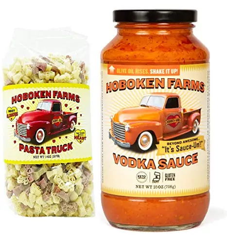Sauce à la vodka Hoboken Farms - sans sucre ajouté, sans gluten, végétarien, sauce gourmande à base de plantes (pot simple avec pâtes)