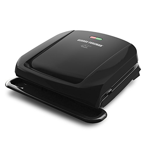 George Foreman 4 -Serving Removable Plate Grill and Panini Press, Negro, GRP1060B