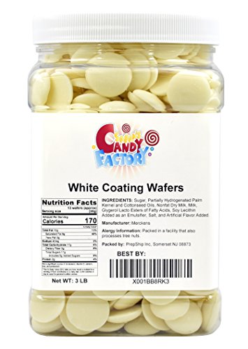 Sarah's Candy Factory Coating Melting Wafers White Bottle Chocolate, 3 Lbs